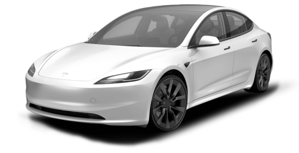 imagen del tesla model 3 blanco para información de recarga y autonomía