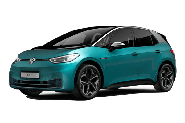 imagen del volkswagen id.3 azul eléctrico para información de carga y ahorro energético